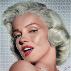 Marilyn Monroe IV by Nick Holdsworth - Mixed Media on Board sized 23x23 inches. Available from Whitewall Galleries